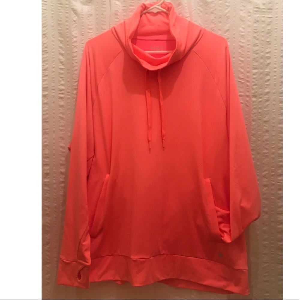 ✨Like New M&S Active Cowl Neck “Very Pink” LS Top✨